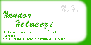 nandor helmeczi business card